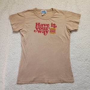 Coastal Concepts Burger King Tan Vintage Style Woman's T-Shirt